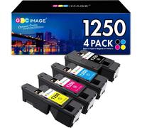 1250 1250c Cartouches de Toner Compatible pour Dell 1250c 1250 pour C1760nw C1765nf C1765nfw 1350cnw 1355cn 1355cnw C1760 C1765 (Noir Cyan Jaune Magenta,4-Pack)