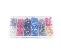 1250 pièces HSC8 6-4A ensemble de bornes de type tube blanc noir rouge bleu jaune gris mélange de couleurs 0,25-10 mm2 avec étui de rangement pour usage commercial