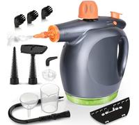 1250W Nettoyeur Vapeur à Main,3.5 bar Portable Nettoyant Vapeur Ménager Nettoyeur Vapeur Multifonctionnel avec 11 Accessoires Réservoir d'Eau de 475ml pour Rideaux Salle de Bain Cuisine etc