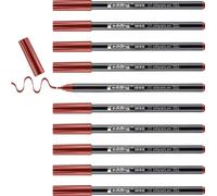 1255 Feutre Calligraphie - Carmin - 10 Stylos - Pointe Calligraphique 2 Mm - Feutre Pour Papier, Bois, Terre Cuite, Toile - Pour Débutants, Lettrage, Bullet Journals, Cartes De V?ux, Agendas