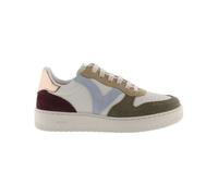 Victoria Basket Basse Madrid Effet Cuir & Pièces Multicolores Croûte De Cuir & Arrière Métallisée 1258240 pour Femme Kaki 37
