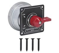 125A Battery Master Disconnect Switch | Heavy Duty Battery Cut Off for Racing Cars/Trucks/Boats | DC 12V Kill Switch with 4 Screws, Easy Install