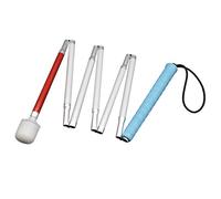 125cm Canne Blanche Pliante en Aluminium 7 Sections avec Boule Tournante à Roulement