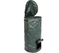 125L Sac à compost, sac à gazon réutilisable à feuilles de jardin, sac à déchets pliable pour l'arrière-cour, bac à compost à couvercle de cuisine