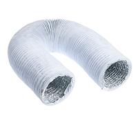 125mm / 3m Noir Tuyau d'Evacuation - Gaine de Ventilation Flexible en PVC pour Extracteur d'Air, Climatisation, Sèche-linge