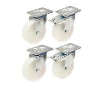 125mm 5" inch nylon castors heavy duty swivel & braked castors set 170kg each -