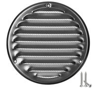Ø 125mm Aluminium Métal Grille de Ventilation - Grille D'aération avec Moustiquaire