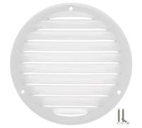 Ø 125mm Blanc Métal Grille de Ventilation - Grille D'aération avec Moustiquaire