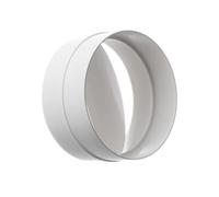 Ø 125mm Connecteur de Conduit avec Clapet Anti-retour - Conduit de Ventilation - Plastique PVC