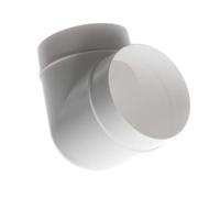 Ø 125mm Coude à 90° pour Conduit Rond - Connecteur Tube Rond - Plastique PVC