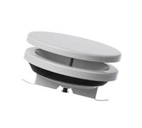 Ø 125mm Diffuseur d'alimentation en Air - Valve à Disque Réglable - Grille de Ventilation Ronde en Acier - Blanc