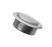 Ø 125mm Diffuseur d'aspiration - Valve à Disque Réglable - Grille de Ventilation Ronde en Acier - Blanc