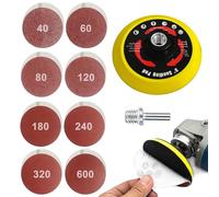 125mm Disques Abrasifs, Disques De Ponçage, Disques Plateau De Ponçage, Kit De Disque Abrasif, Disque De Ponçage De Grain,10x 40/60/80/120/180/240/320/600 Pour Perceuse, Meuleuse, Outils Rotatifs