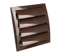 Ø 125mm Grille de Ventilation avec Moustiquaire - Grill D'aération avec Lamelles Mobiles - Plastique ABS Brun