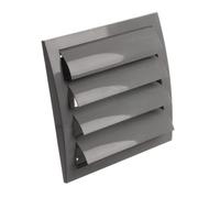 Ø 125mm Grille de Ventilation avec Moustiquaire - Grill D'aération avec Lamelles Mobiles - Plastique ABS Gris