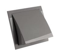 Ø 125mm Grille de Ventilation avec Protection contre la Pluie et le Vent - Grille D'aération avec Clapet Anti-retour - Plastique ABS Gris