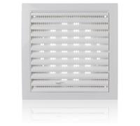 Ø 125mm Grille de Ventilation Réglable en Plastique ABS Blanche avec Moustiquaire et Bride - Grilles d'aération