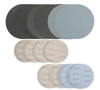 125mm Papier de Verre Sec à l'eau, 24 Pcs Abrasif Rond Grain 600/800/1000/1500/2000/3000/4000/5000 Disque a Poncer Schleifscheiben Klett pour Voiture, Métal et Bois