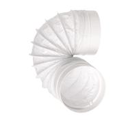 Ø 125mm Tuyau de Évacuation Flexible pour Climatisation, Sèche-linge, Hotte - Avec Connecteur - Plastique PVC