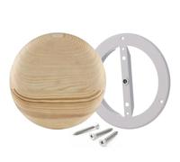 Ø 125mm Vanne d'air Ronde Réglable en Bois pour Sauna - Diffuseur de Soufflage et d'évacuation - Grille d'aération Murale