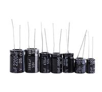 125pcs 25 Valeurs Condensateurs Electrolytiques Assortiment 1uF-2200uF pour DIY Electronique