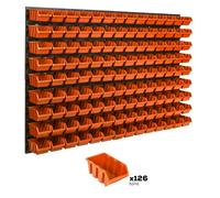 126 pcs. Boîtes,Étagère murale pour système de rangement 115 x 78cm Porte-outils