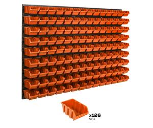 126 pcs. Boîtes,Étagère murale pour système de rangement 115 x 78cm Porte-outils