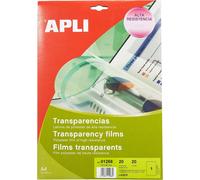 [1268] Apli étui de 20 films transparents pour imprimante laser Noir et Blanc A4
