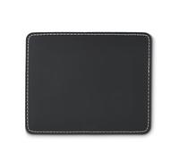 Hama Tapis de souris 00126856 - Cuir synthétique, dessous anti-dérapant, bords cousus - Noir