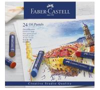 Pastels à l'huile - FABER-CASTELL - 24 pastels - Qualité studio - Multicouleur - 11 mm diamètre