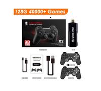 (128 Go 40 000 jeux) Console de jeux 4K GD10 avec manette 4/2, sortie HD, double poignée, compatible