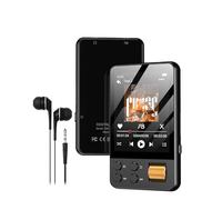 128 Go Lecteur MP3 avec Bluetooth 5.4, Écran Tactile 2,4 Pouces | AGXOV Lecteur Musical Enfant avec Casque, pour Son HiFi, Radio FM, Enregistreur Vocal, eBook TXT