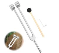 128 Hz Diapason en Aluminium Diapason en Alliage Offre une Réponse en Fréquence avec un Marteau en Silicone, un Outil de Réparation