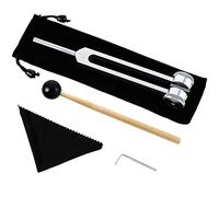 Accessoire Musique Electronique et DJ GENERIQUE 128 Hz Diapason en Aluminium Diapason en Alliage Offre une Réponse en Fréquence avec un Marteau en Silicone, un Outil de Réparation et un Chiffon de