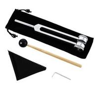 128 Hz Diapason en Aluminium Diapason en Alliage Offre une Réponse en Fréquence avec un Marteau en Silicone, un Outil de Réparation et un Chiffon de Nettoyage Emballé dans un Sac en Velours Doux