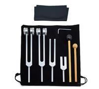 128 Hz Tuning Fork - Sound Healing Instrument Set for Meditation Yoga, multi-ualing Forks Forks Défenseurs Débutants Utilisateurs expérimentés | Réglages de thérapie en fréquence précis Mind