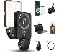 128 Led Lumière Téléphone Pour Selfie Avec Clip, 3000Mah Lampe Magnétique Pour Téléphone 3000-6500K Cri 95+, Lampe Vidéo À Clip