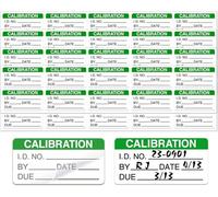 128 Pack Self-Laminating Calibration Labels 2" x 1" - Waterproof Calibration Stickers with Clear Covers for NIST Calibration ISO-9000