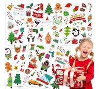 128 Pièces Gommettes Noel, FUKPO Stickers Noel Autocollant Scrapbooking, Sticker Gommette Joyeux Arbre de Noël Pere Noël Autocollants Enfant Bonhomme de Neige Cadeau Renne Flocon de Neige