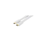 [128316] Cordon HDMI haute vitesse plat blanc 5m