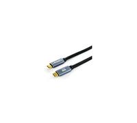 Equip Câble USB 3.2 Gen 2 Type-C vers Type-C M/M 3.0m, PD 100W, Support 4K 60Hz, 10Gbps, PVC Noir, Connecteurs Plaqué Or, Blindé