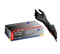 1284l Nitrile Examination Glove,Black,Large,Pack Of 10