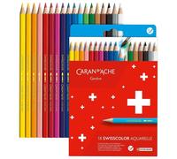 [1285.818] CARAN D'ACHE Crayons de couleur Swisscolor Aquarelle étui de 18
