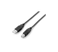 [128861] equip Câble USB 2.0, USB-A USB-B, 3,0 m, noir