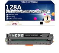 128A Cartouche de Toner Compatible pour HP LaserJet Pro CM1411fn CM1412tn CM1413fn CM1415fn CM1415fnw CM1416fnw CM1417fnw Imprimantes, Haute Capacité 2000 Pages, Impression Nette,Black-1 Pack