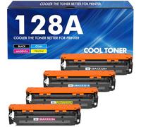 128A CE320A Cartouche de Toner Compatible pour HP 128A CE320A CE321A CE322A CE323A LaserJet Pro CP1525 CP1525nw CP1525n CM1415 CM1415fnw CM1415fn ( Noir Cyan Jaune Magenta, Pack de 4 )