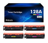 128A CE320A Cartouche de Toner Compatible pour HP 128A CE321A CE322A CE323A Laserjet Pro CP1525 CP1525nw CP1525n CM1415 CM1415fnw CM1415fn ( Noir Cyan Jaune Magenta, Pack de 4 )