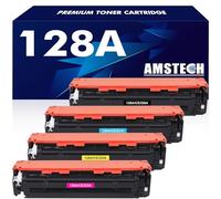 128A CE320A Cartouches de Toner Compatible pour HP CE321A CE322A CE323A Laserjet Pro CM1415fn CM1415fnw CP1525n CP1525nw CM1415 CP1525 (Noir Cyan Jaune Magenta, Pack de 4)