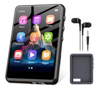 128GB Bluetooth 5.3 MP3 Player with 2.4"" Touchscreen,Hi-Fi Sound,FM Radio,Recording,Line-in,Expandable to 512GB,Black
