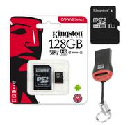 128GB Carte Mémoire Micro SD SDXC Kingston Adaptateur + USB Lecteur de
